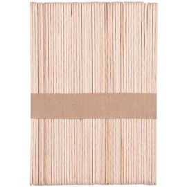 Vanity UK Waxing Sticks Spatulas 100 Pcs Disposable Wooden Waxing Spatulas Suitable for Warm and Hot Waxes Wax Applicator Sticks for Body Hair Removal Flat Round End