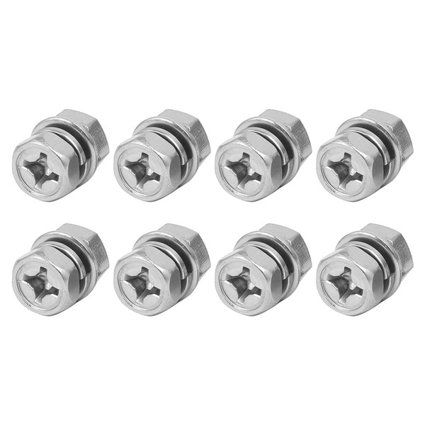 METALLIXITY Hex Bolts Hex Bolts Nuts M6x12mm Set of 8