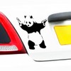 Banksy Panda Sticker Decal, Panda with Guns Car Bumper Sticker,