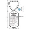 JMIMO Daughter Gifts,Inspirational Jewellery Keyring from Mum Dad Stainless Steel
