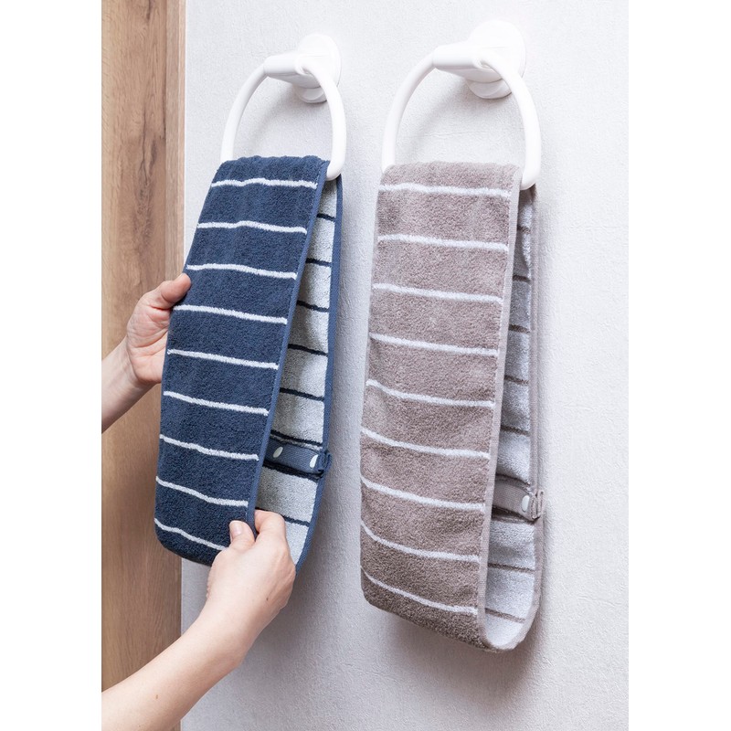 kosugizen Twirling Towel, Border, 6.3 x 31.5 inches (16 x