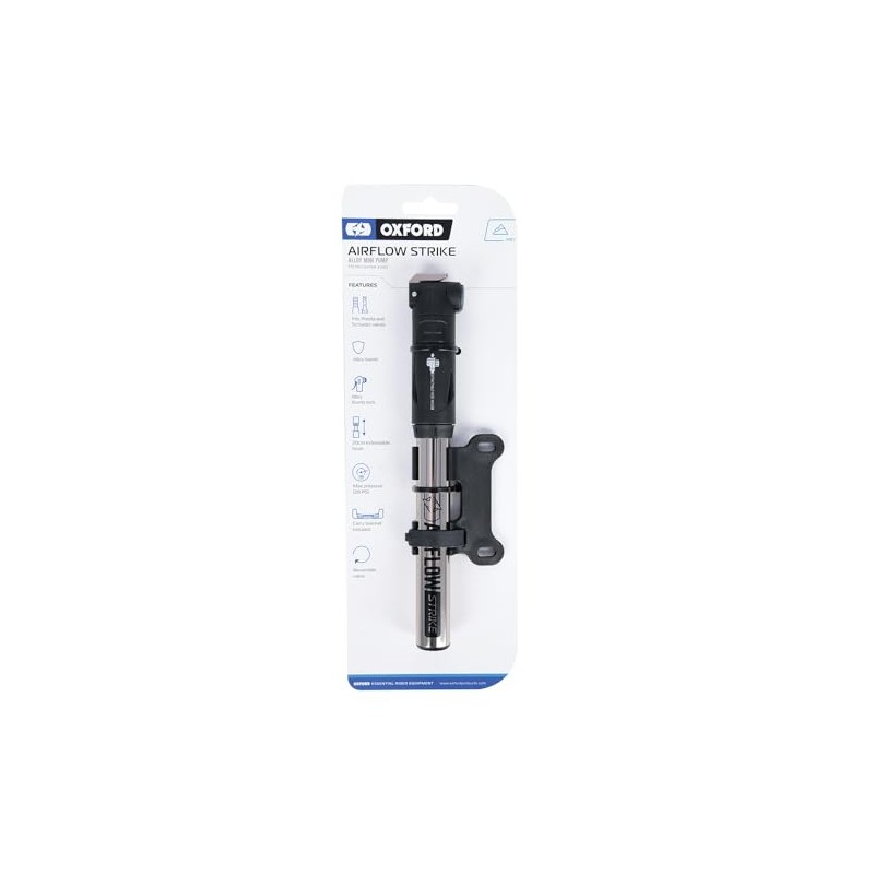 Oxford: Airflow Strike Alloy Mini Pump - Gunmetal