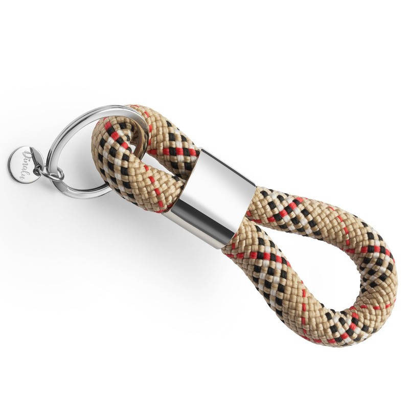 Key pendant with silver metal in maritime design made of