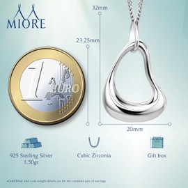 Miore Ladies 925 Sterling Silver Pendant with 45 cm Curb Chain