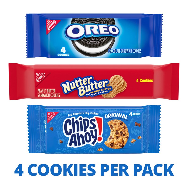 Nabisco Cookies Variety Pack, OREO, Nutter Butter, CHIPS AHOY!, 40