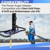 10737 Power Auger Adapter Compatible with Clam Drill Plate, K-Drill