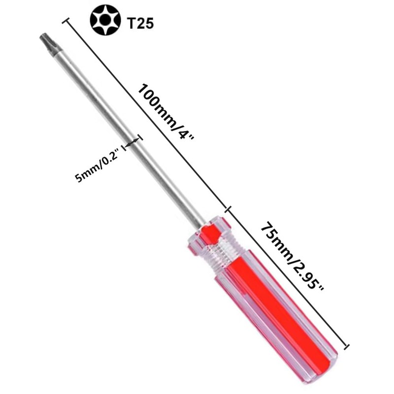 T25 Torx Magnetic Screwdriver,Torx Security Screwdriver,Star Screw Driver for Computer