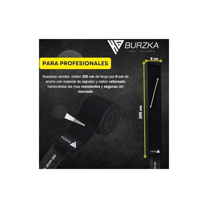 BURZKA Knee Wraps Rodilleras Venda Compresion Elastica Gym Profesionales Para