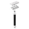 Pink Woolf Open Comb Double Edge Safety Razor (Black Chrome)