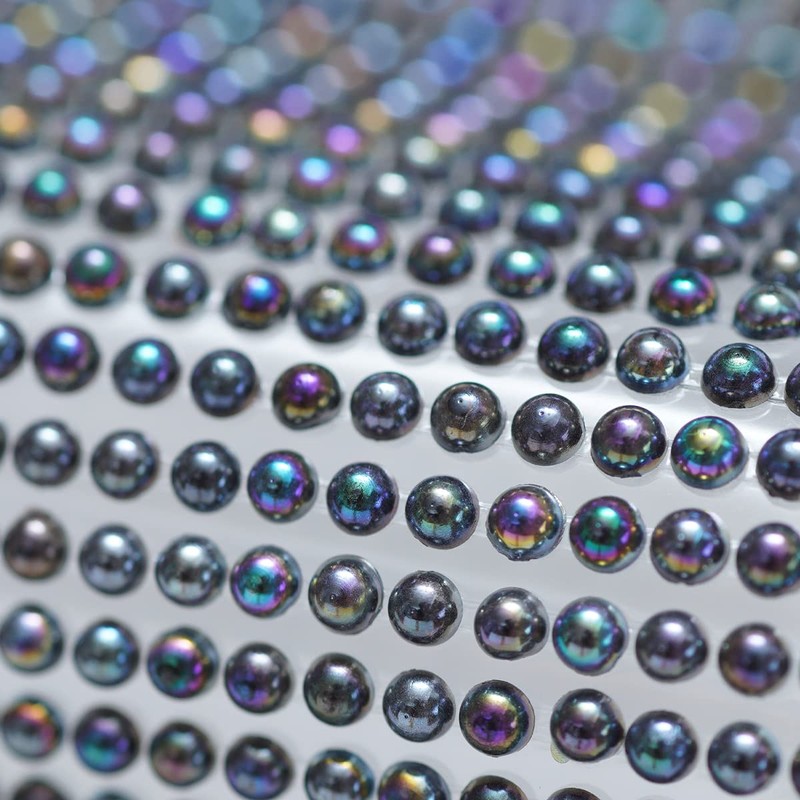 XIAXIN Rhinestone Black Pearl 3mm Color Sticker Decoration Sticker RSS-81