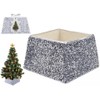 Silver Sequin Folding Tree Skirt - 1 Piece - Elegant & Space-Saving Design - Perfect for Festive Holiday Christmas Decorations