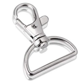 50Pcs 1 inch Inside Diameter Keychain Hooks D-Ring Lobster Clasp Claw Swivel Eye Lobster Hooks for Crafts