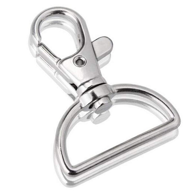 50Pcs 1 inch Inside Diameter Keychain Hooks D-Ring Lobster Clasp