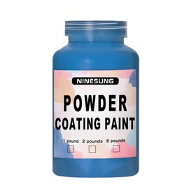 ninesung Powder Coating Powder | Perfect for Metal Surfaces | Car Paint | Building Materials | Steel Structures, Factories, Buildings, Playgrounds, Gardens (Blue, 4 oz)