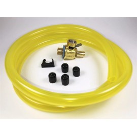 Fumoto F105N Oil Drain Valve with 4 Vinyl Caps and 5' of Pro Flex 3/8" ID Tubing