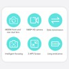 Kids Camera Blue 48MP Dual Lens 2.4inch IPS Screen 600mAh