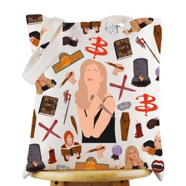 G2TUP Vampire Tote Bag Xander & Willow Fans Gift Welcome To Sunnydale Shoulder Bag Horror Movie Merchandise (Sunnydale TG)