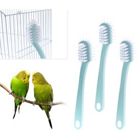 3 Pack Bird Cage Brush Cleaner 360 Degree Brush Long Handle Tool for Bird Parrot Cages Bird Perches Bird Nests