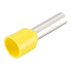 Baomain AWG 10 / 6mm² Wire Copper Crimp Connector Insulated Ferrule Pin Cord End Terminal E6012 Yellow (500PCS)