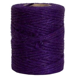 Vivid Wrap Natural Twine for Crafts and Gifts and Wedding Décor 100% Jute Rope, 54 Yards, Deep Purple