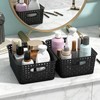 Ewingger Set of 6 Black Plastic Storage Baskets, Small Organzing