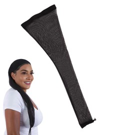 Hair Weave Sleeve For Locs, Hair Sleeves For Locs Women Hairweave Sleeve For Locs With Drawstring Hairweaves Sleeve - Haircare Haircharms With Elastic Band (Black)