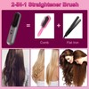Zorpupoa Cordless Hair Straightener Brush, Mini Portable Rechargeable Straightening Brush,