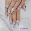 ⭐️ Glass parts handmade nail tips ✨ - Long Almond
