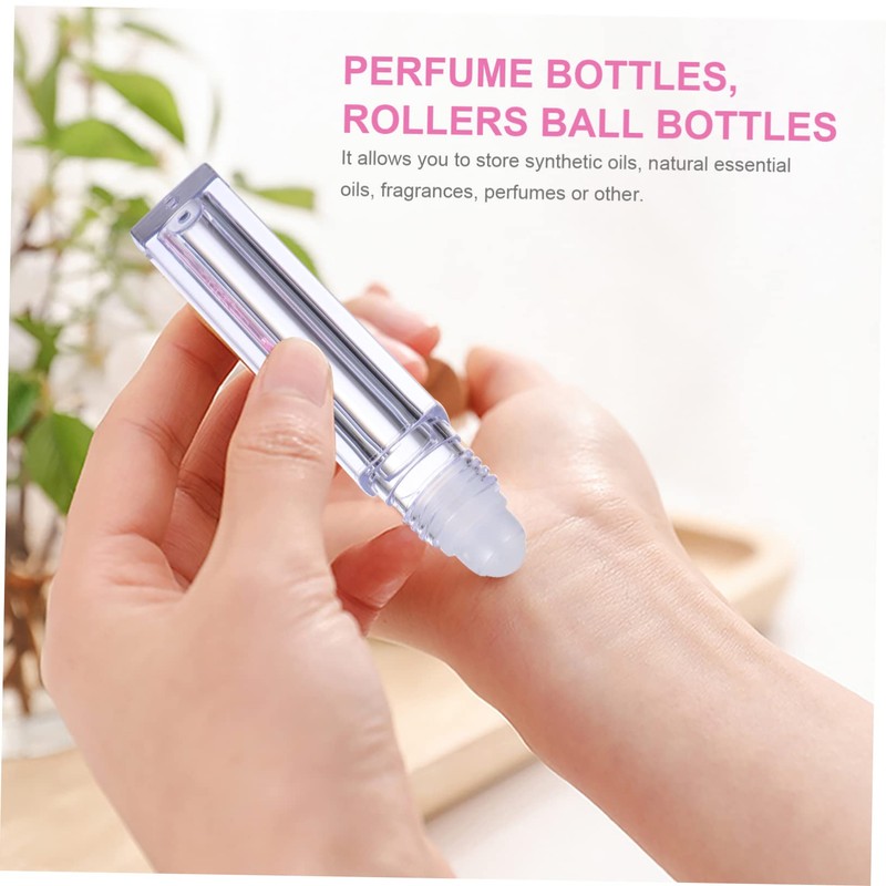Mikinona Leakproof Mini Lip Oil Bottles 10 Pack Square Plastic