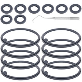 YINORD 17PCS Shaker Bottle Seal Gasket Replacement for BlenderBottle Strada Shaker Cup, Shaker Lid Rubber Seal Ring Replacement Gasket O Ring Cap Silicone Parts（Flip lid）