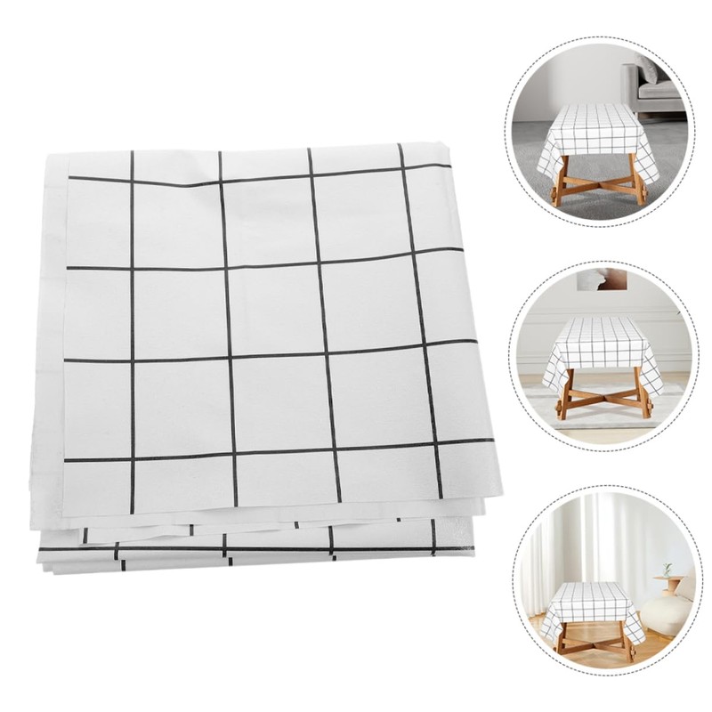 ULTECHNOVO Vinyl Table Cover Waterproof Oilproof Pvc Tablecloth for Camping