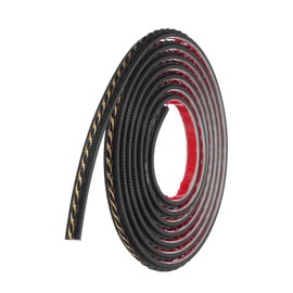 uxcell 3.3Ft x 0.47" Peel and Stick Molding Trim for Walls, Flexible Mirror Molding Trim Self-Adhesive Wall Paneling Strip Wallpaper Border for DIY Floor Wall Baseboard, Black/Gold