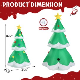 6.9 Ft Inflatables Christmas Tree Outdoor Decorations,Lighted Inflatable Christmas Tree Blow Up Yard Decorations with Built-in LED Lights for Holiday Party Decor (Christmas Tree)