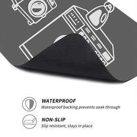 Odot Washing Machine Pad, Non-Slip, 60 x 60 cm, Plain Washing Machine Cover, Universal, Absorbent, Quick-Drying, Washing Machine Cover, White