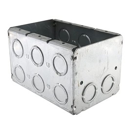 1 Pc, Solid Masonry Box, Three Gang, 3-1/2 In. Deep for Mounting Switches, Plugs, Outlets & Electronic & Electrical Devices