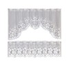 AIMALL 2PCS/Set White Lace Kitchen Home Window Cafe Curtain w