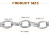 sourcing map 9.8Feet Aluminum Link Chain, Link Cable Chain Double