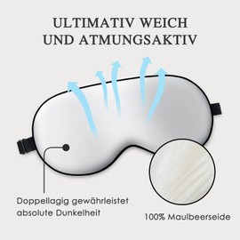 Joyhabit Lightproof Silk Sleep Mask for Men and Women, Soft Comfortable Eye Mask for Pause, Travel or Peaceful Fall asleep, Grey/Black, Pack of 2