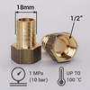 SKIR'CO 2 pieces female thread barb brass fitting 1/2 inch