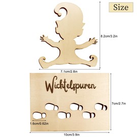 Gnome Stencil Footprints Set, Gnome Accessories Christmas, Reusable Wooden Christmas Stencils, Accessories Gnome Door, Christmas Decoration for Children's Room, DIY Christmas Gift