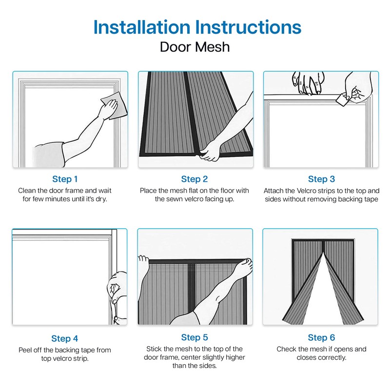Magnetic Fly Screens for Doors | 100 x 210 cm