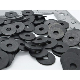 5/16" ID Oil Resistant Rubber Washers - 3/4" OD. 1/8" Thick - Black #TNM12