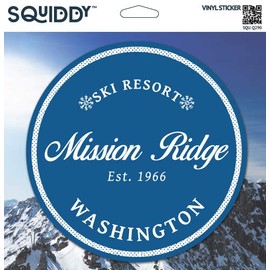 Squiddy Mission Ridge Washington - Vinyl Sticker Decal for Phone, Laptop, Water Bottle (2.5" Tall)