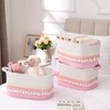6 Pack Storage Basket for Shelves, Boho Cotton Rope Storage