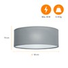 Smartwares 10.004.65 Ceiling Light / Textile Shade, Diameter 30 cm,