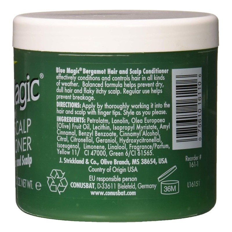 Blue Magic Conditioner, Hair & Scalp, Bergamot, 12 Oz