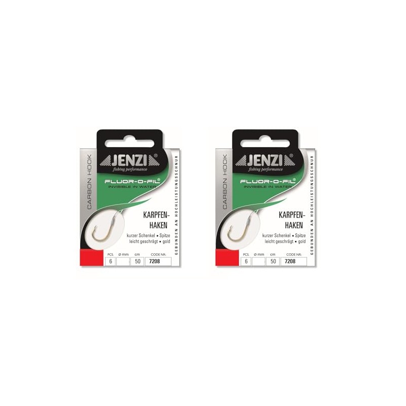 Set: 2 packs of Jenzi tied carp hooks, all-round hooks,