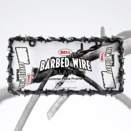 Bell Automotive 22-1-46565-8 Barbed Wire Black License Plate Frame, Corrosion Resistant, Easy to Install