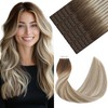 VINBAO Tape in Hair Extensions Human Hair Blonde Balayage Dark