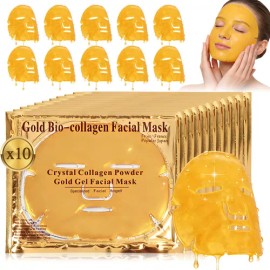 Mascarilla 24k Facial Colageno Dorada Hidratante Pzs Todo Tipo Piel
